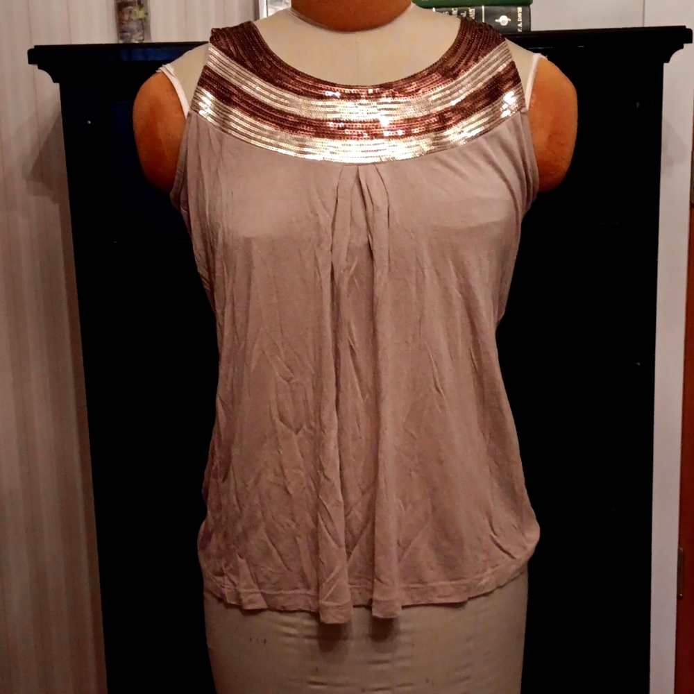 Y2k Kische blouse with sequins collar